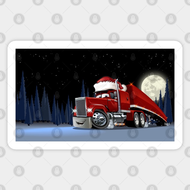 Cartoon christmas truck Sticker by Mechanik